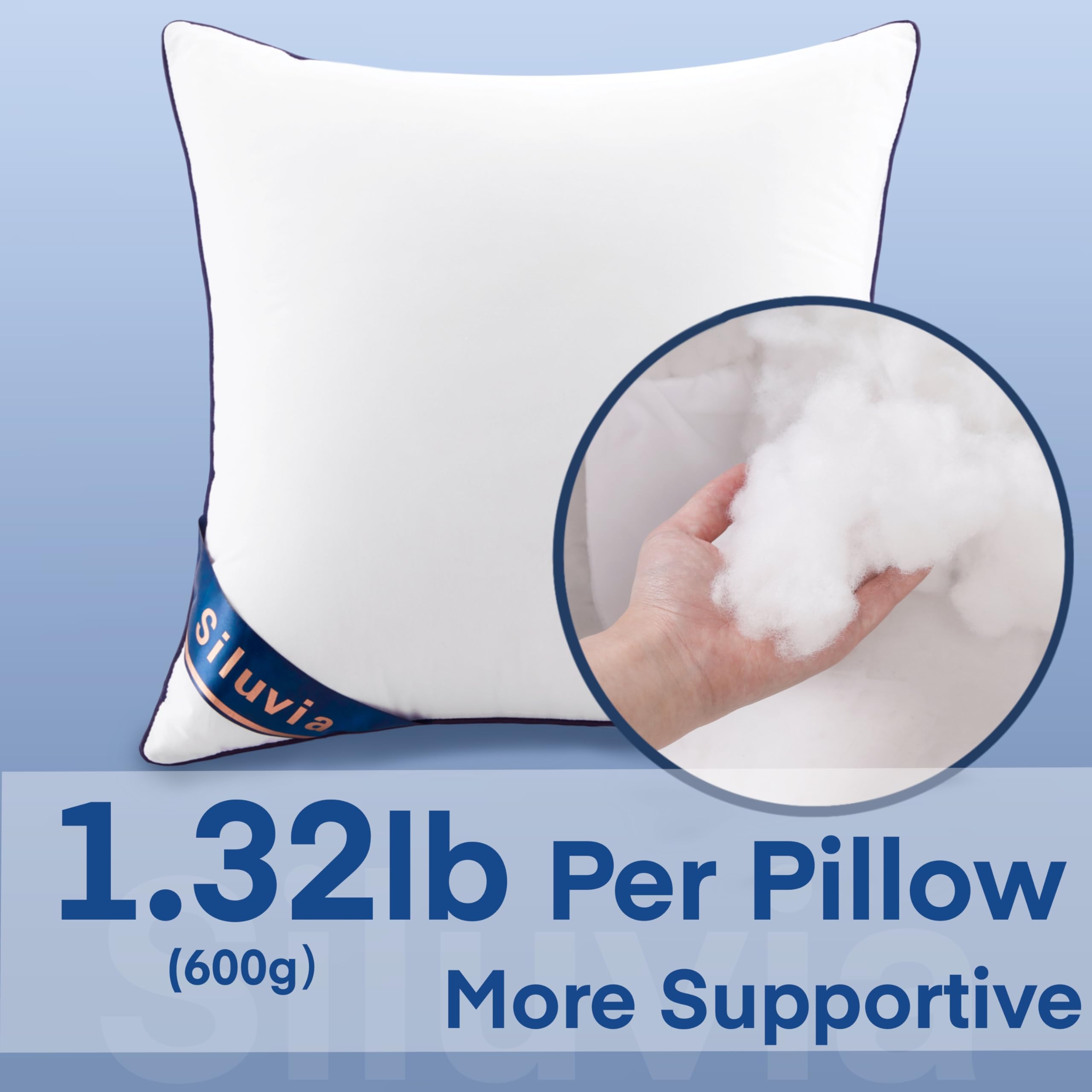 Siluvia white cotton covers provide soft touch and easy care