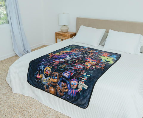 Silver Buffalo 45x60 inch throw on sofa, ideal for cuddling.