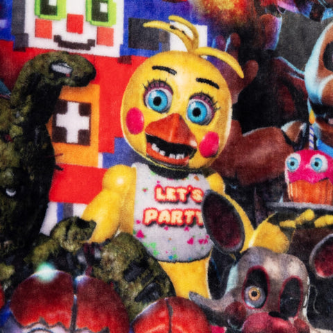 Silver Buffalo FNAF Freddy cast collage, dramatic visuals for movie-night ambiance.