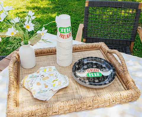 Silver Buffalo Central Perk set simplifies hosting with ready-to-use tableware.