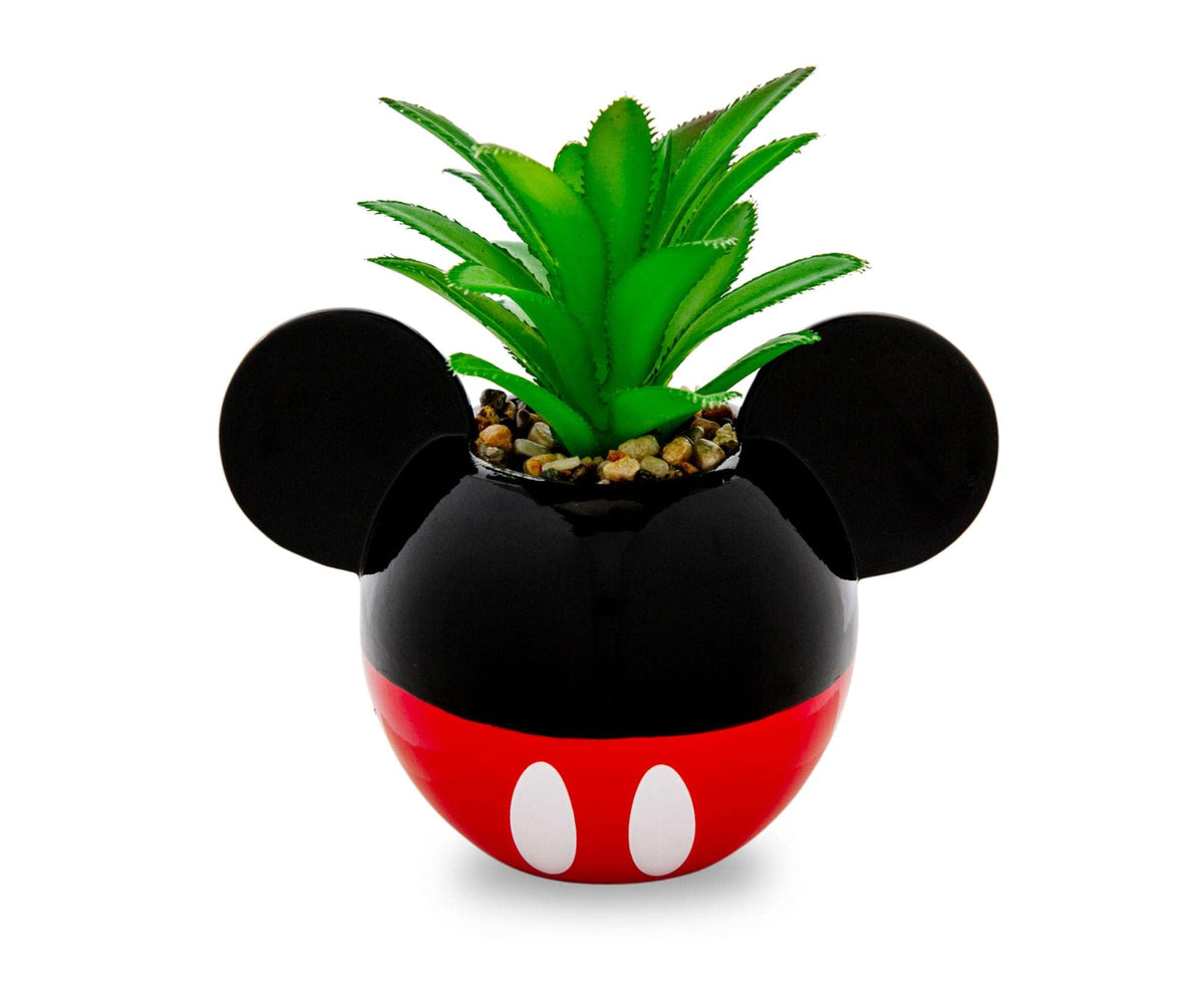 Silver Buffalo Mickey Mouse mini planter with ear detail for charming desk decor