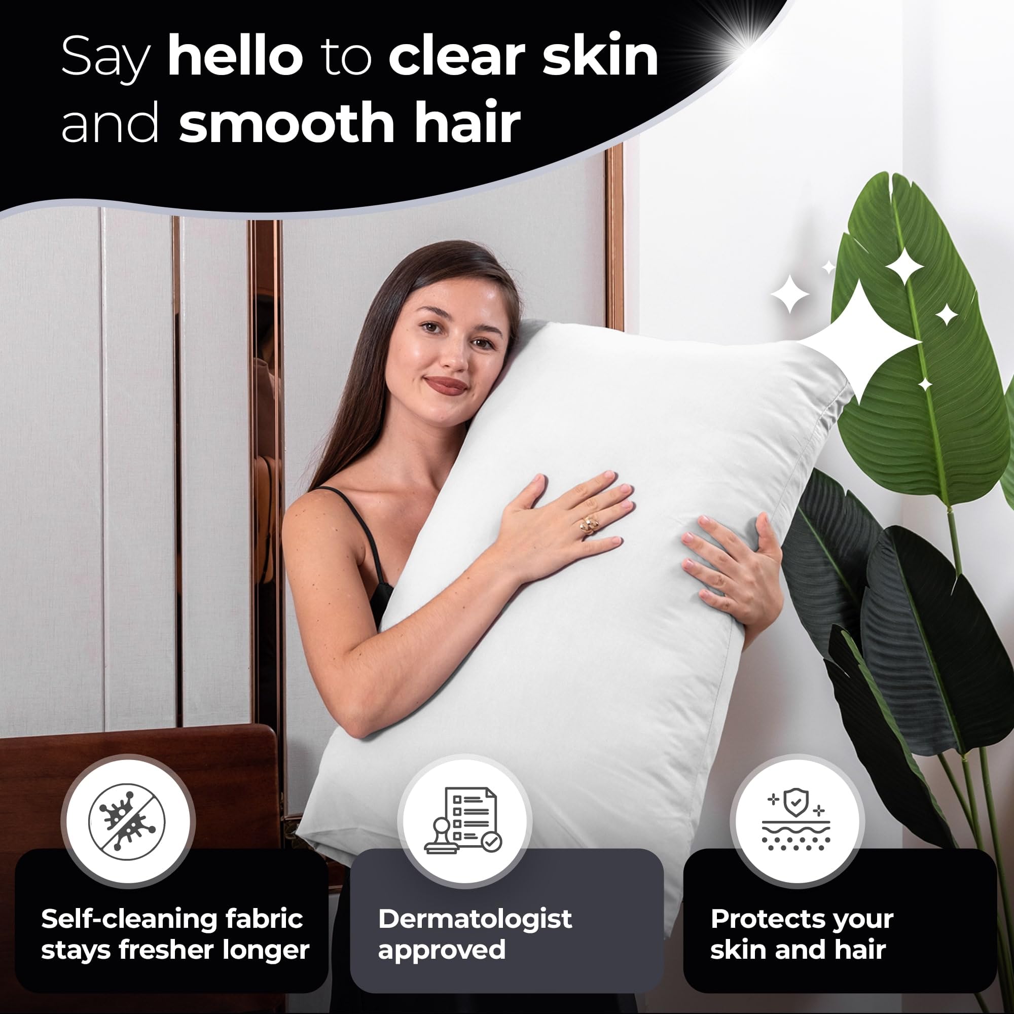 Silvery ultra-soft luxury finish emphasizes hotel-grade comfort at home.