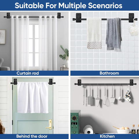 SIMEWIN black finish curtain rod for a modern look
