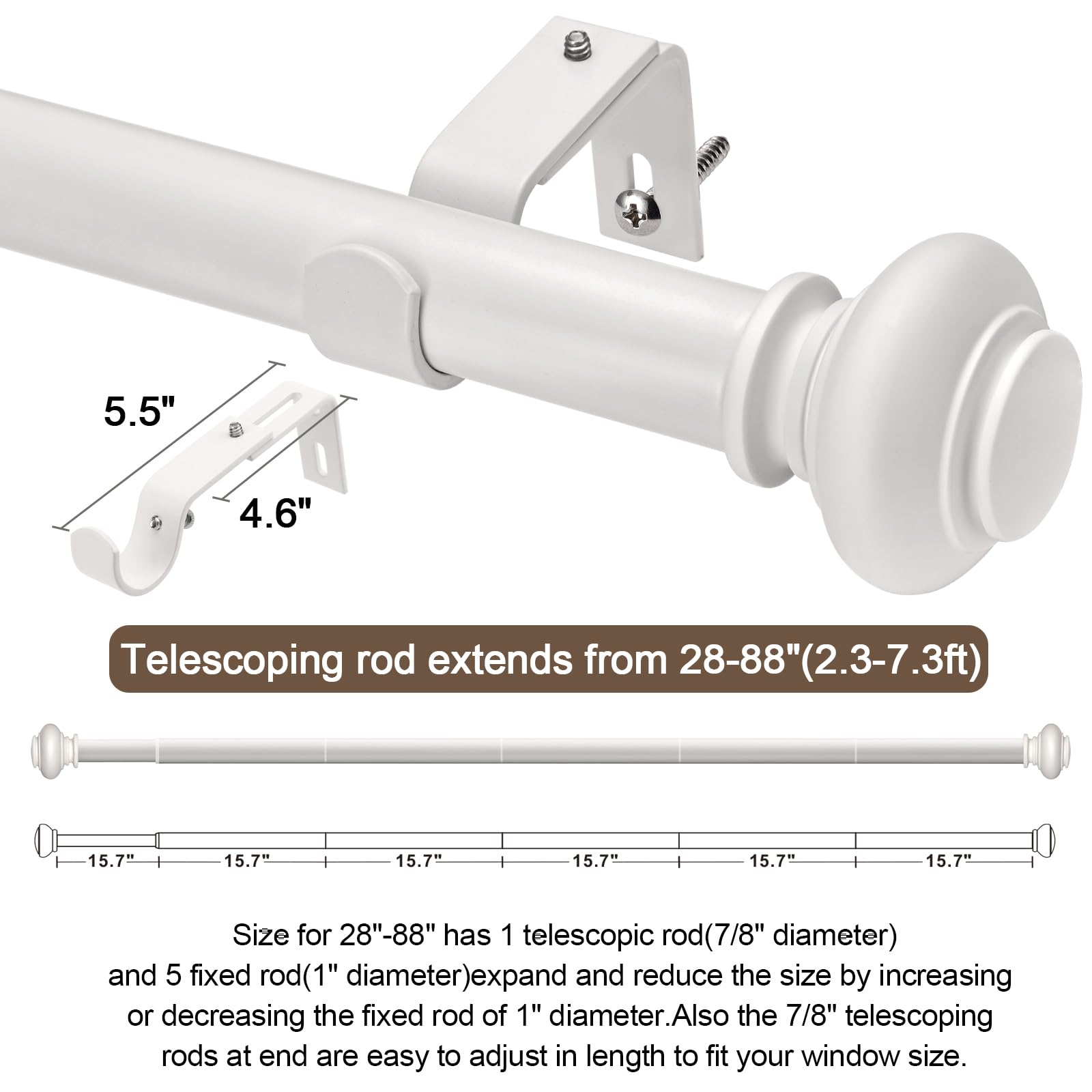 SIMEWIN brackets included ensure secure wall mounting