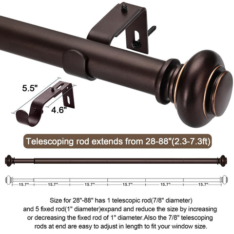 SIMEWIN bronze curtain rod finials offer a timeless finishing touch.