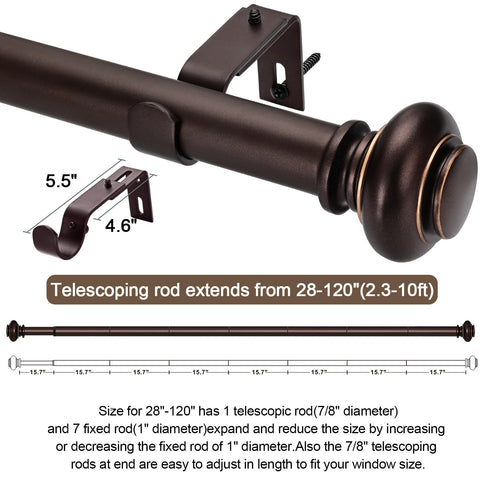 SIMEWIN bronze rod finish detail highlights bronze-gold sheen for decor styles.