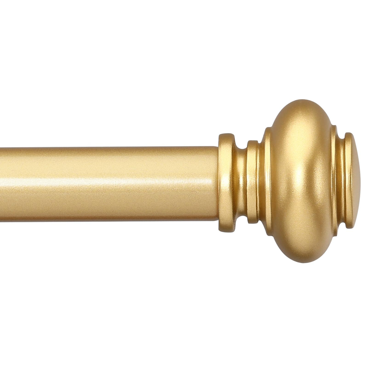 SIMEWIN gold curtain rod adjustable length shown extended for large windows