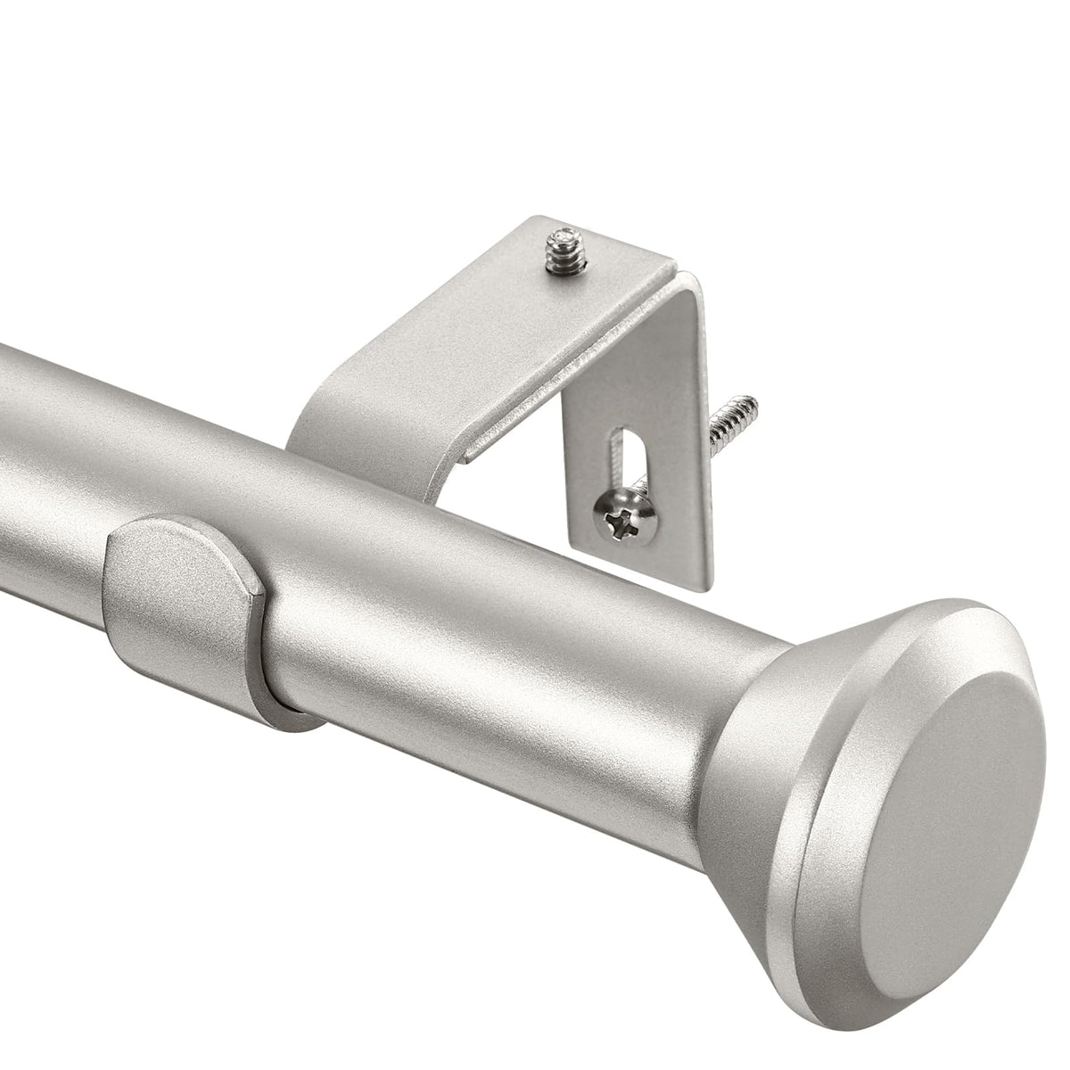 SIMEWIN heavy-duty curtain rod in 1in diameter extends 48-84 inches for versatile sizing.