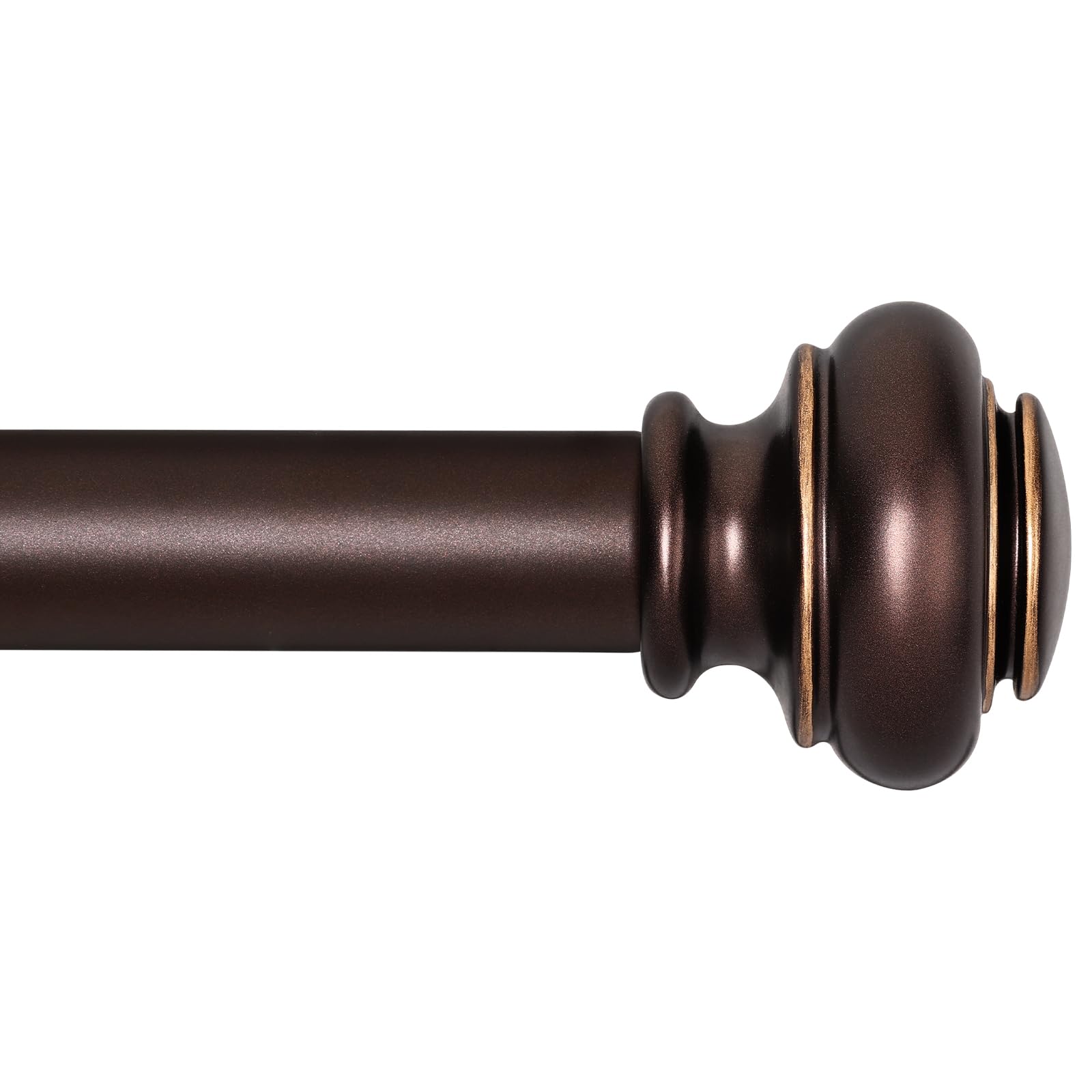 SIMEWIN heavy-duty curtain rod in bronze finish, sturdy support for drapery