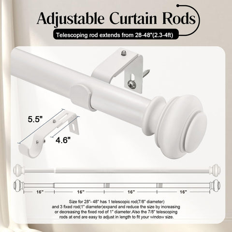 SIMEWIN wall brackets ensure secure curtain mounting