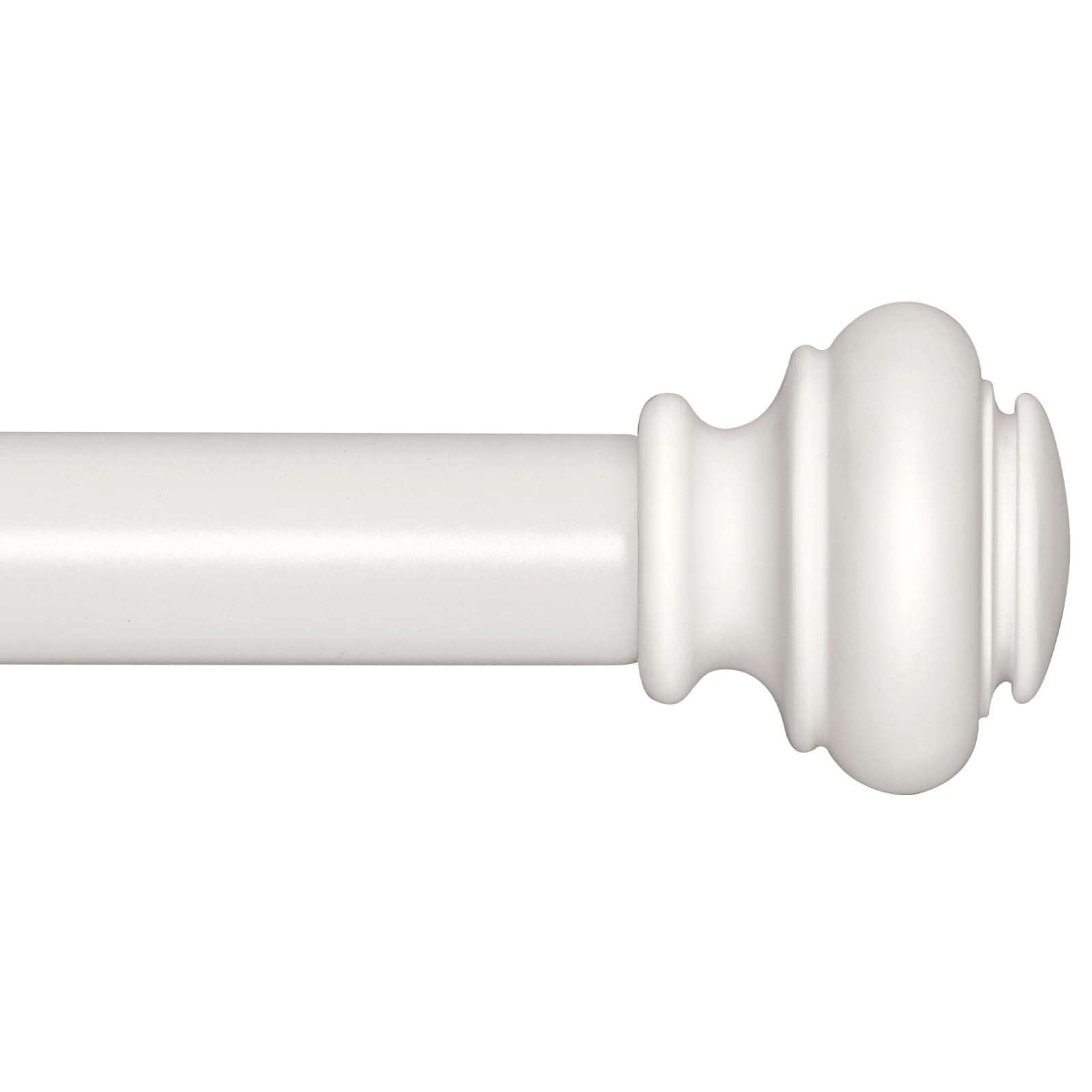 SIMEWIN heavy-duty white curtain rods package with brackets for installation