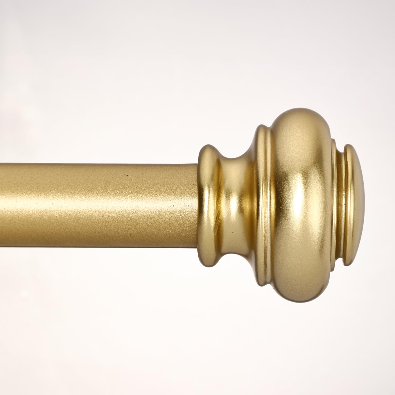 SIMEWIN gold outdoor patio curtain rod in an exterior setting