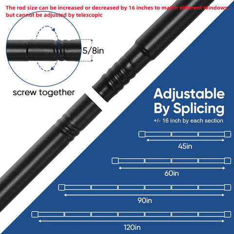SIMEWIN curtain rod supports up to 16 pounds without drilling