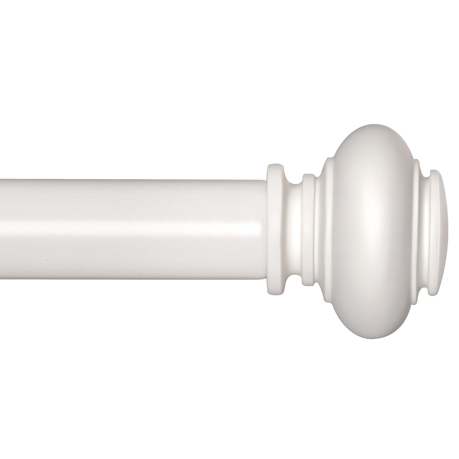 SIMEWIN white curtain rods assembled to fit 28-48 inch windows with secure mounting.