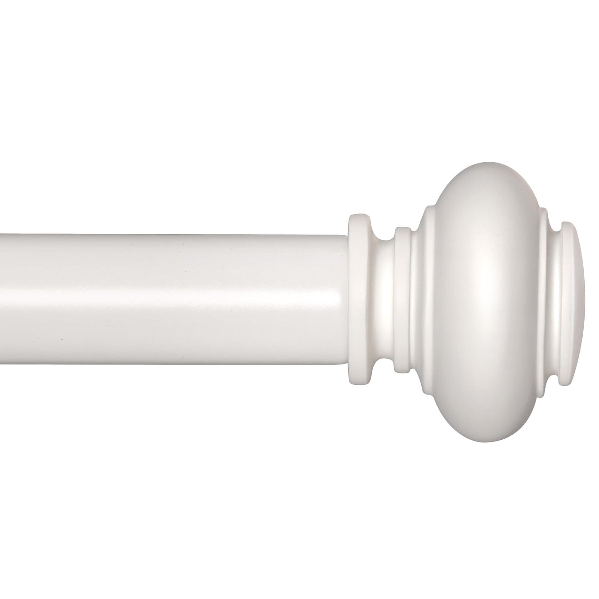 SIMEWIN white curtain rods assembled to fit 28-48 inch windows with secure mounting.