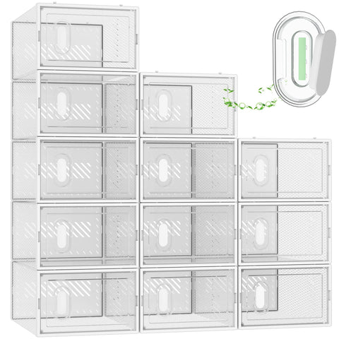 SIMPDIY clear boxes help visualize shoe collection at a glance