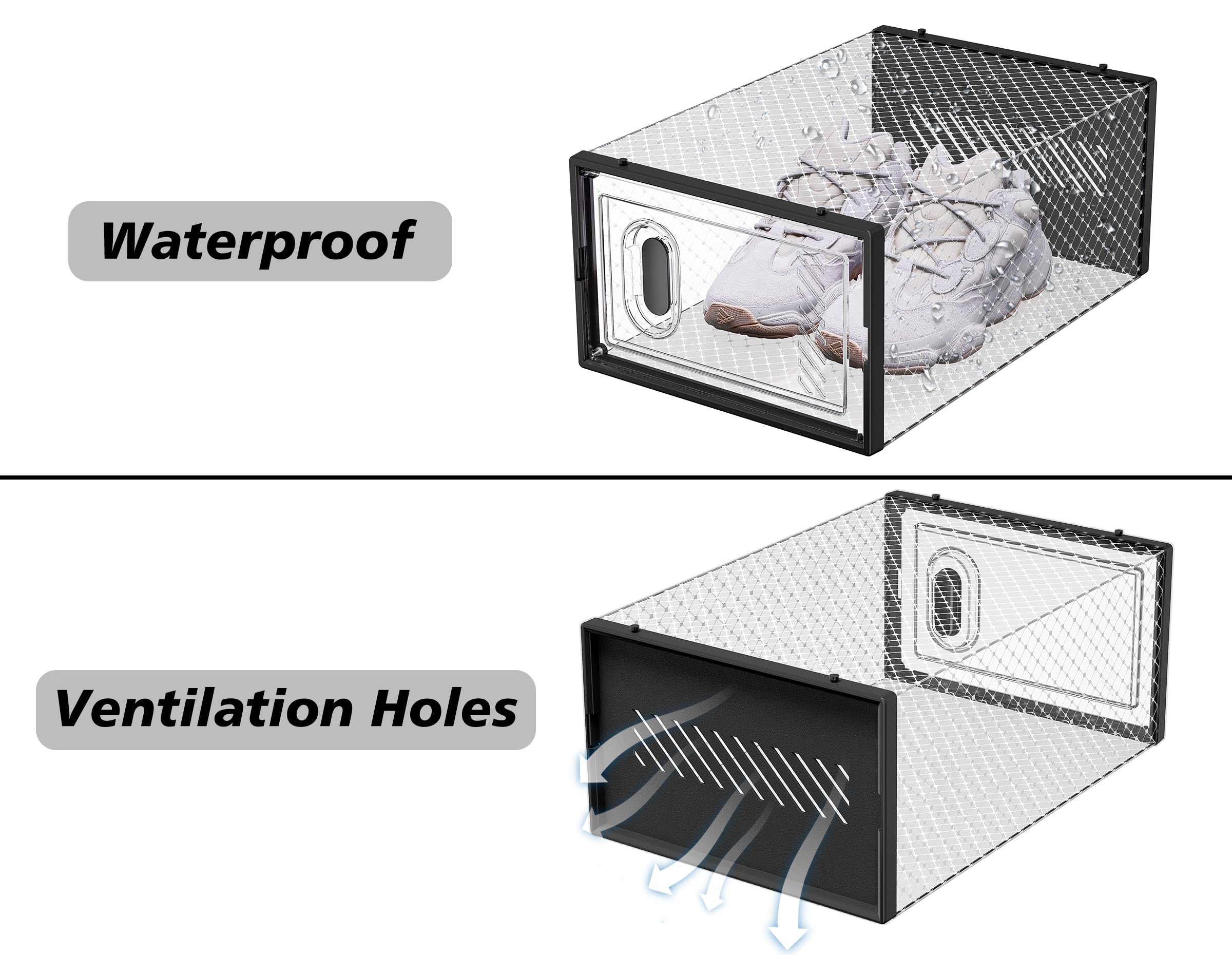 SIMPDIY shoe storage fits men's US 9 and women's US 10 footwear