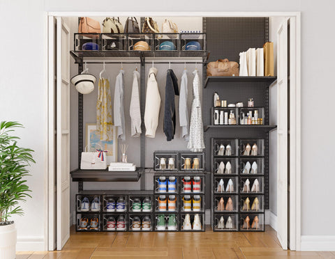 SIMPDIY stackable box with magnetic door provides quick access and secure closure