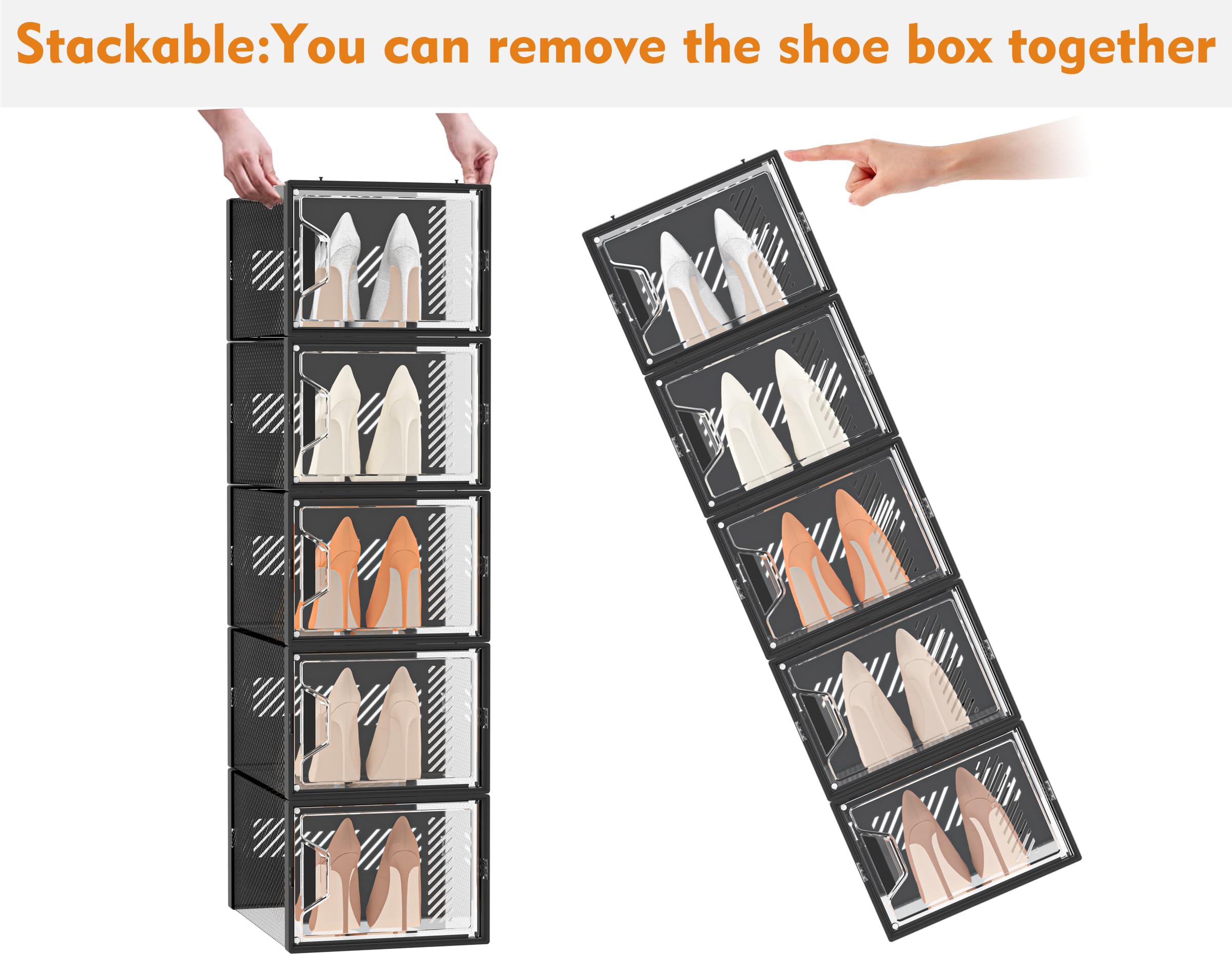 SIMPDIY waterproof PP material shoe box emphasizes durability and easy cleaning