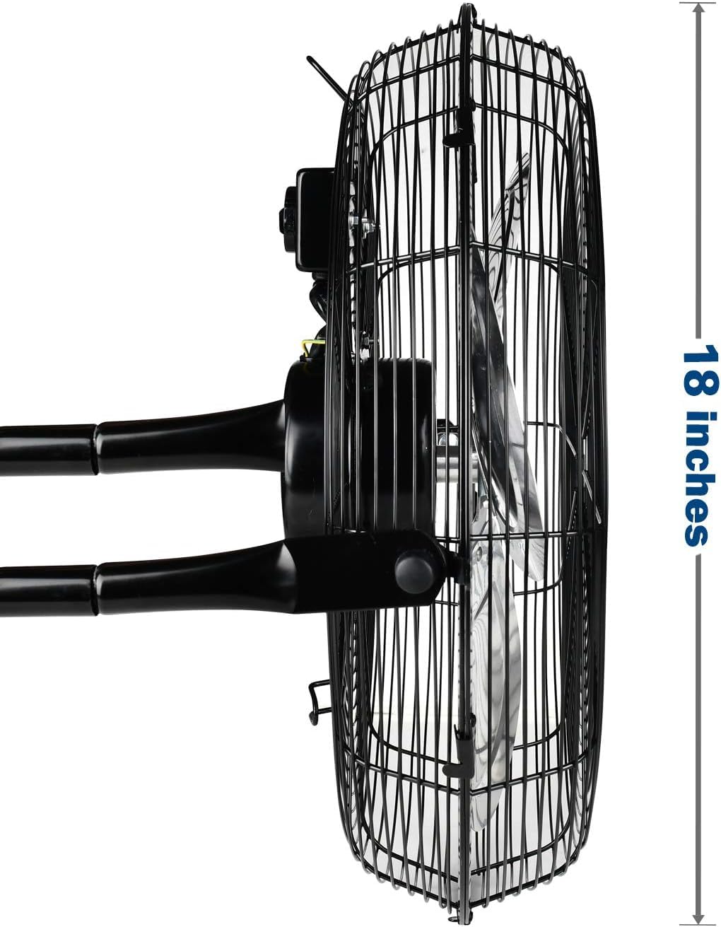 Simple Deluxe 18-Inch close-up of motor and aluminum blades highlighting durability.