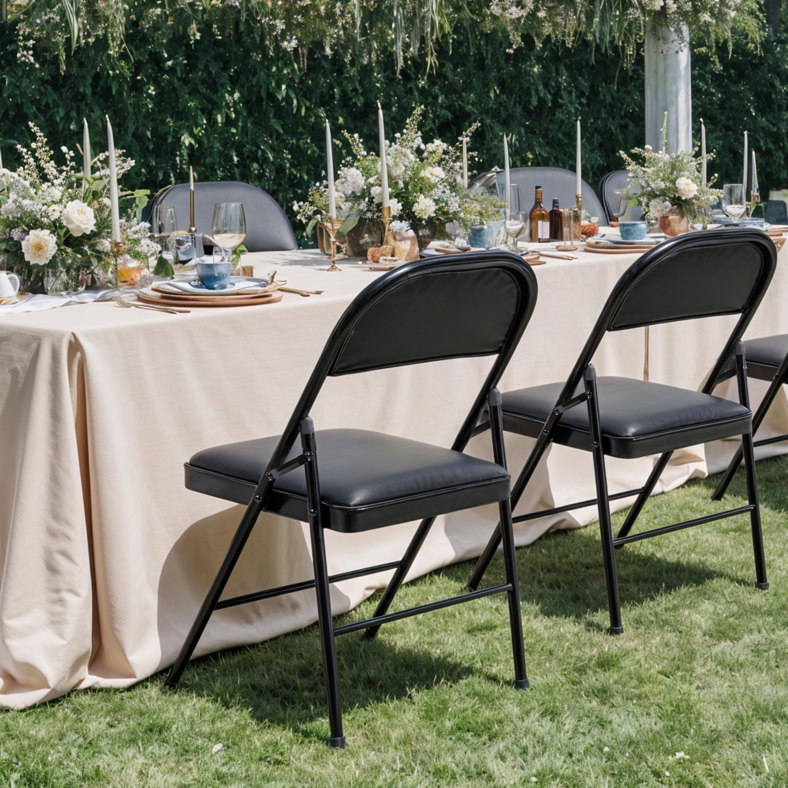 Simple Deluxe 2-Pack folding chair events use shows versatile seating options
