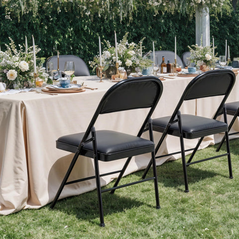 Simple Deluxe 2-Pack folding chair events use shows versatile seating options
