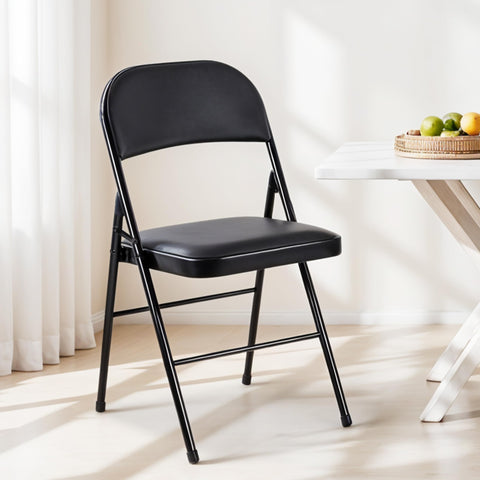 Simple Deluxe 2-Pack folding chair metal frame highlights durable indoor or outdoor use