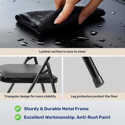 Simple Deluxe 2-Pack folding chair padding closeup emphasizes comfortable support