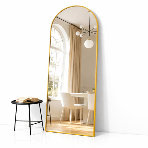 Simple Deluxe arched full-length mirror 71x26 front view for full-body checks