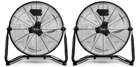 Simple Deluxe Comfort Zone Cradle 12-inch fan front view with strong airflow.