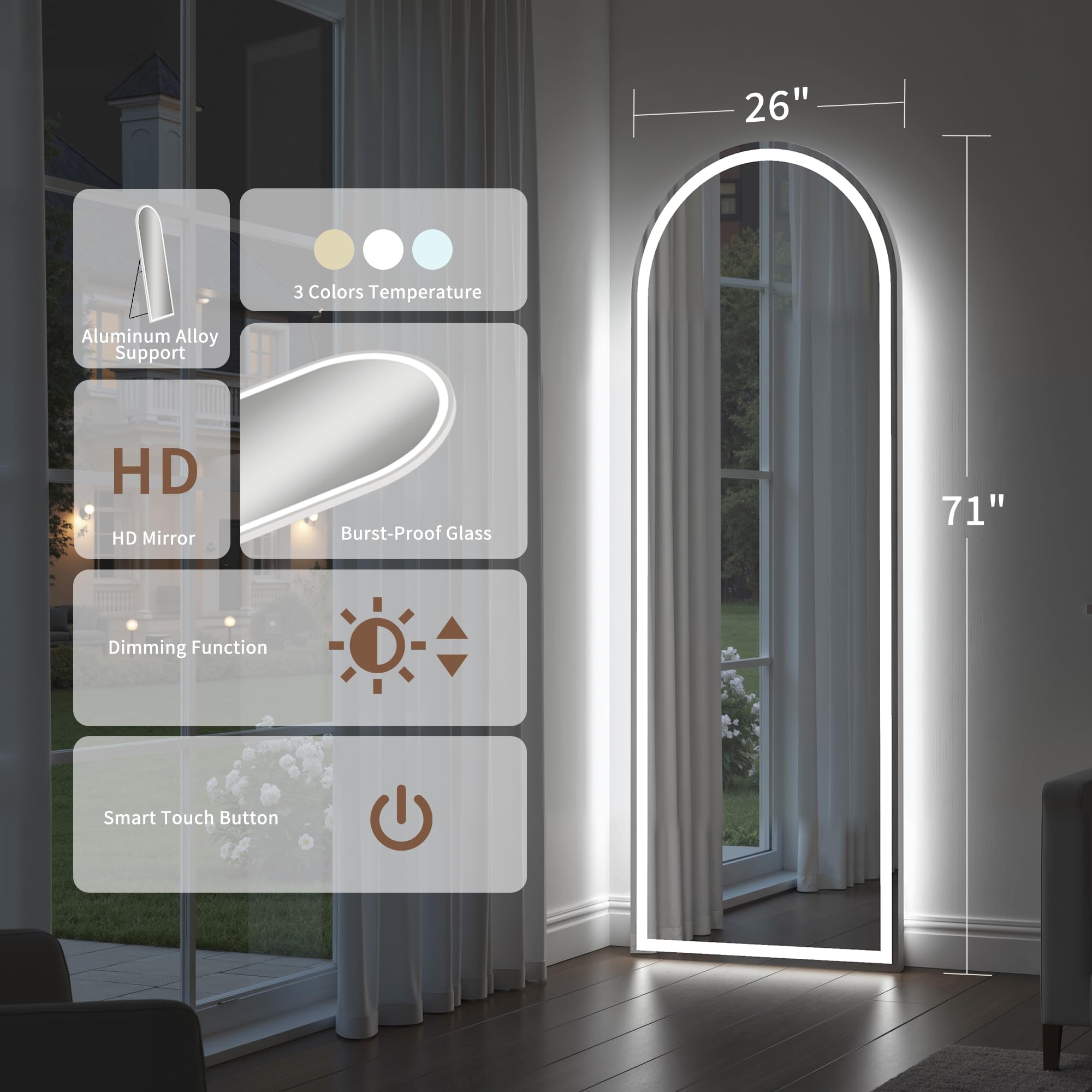 Simple Deluxe HD mirror close-up showing clear, detailed reflection for skincare routines.