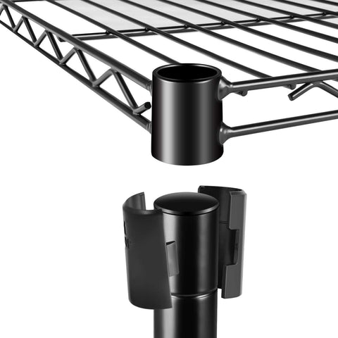 Simple Deluxe adjustable shelves image highlights 1-inch increments for custom organization