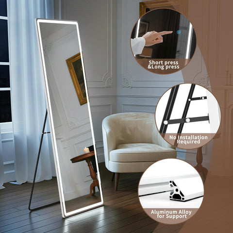 Simple Deluxe dimmable LED lighting with three temperatures enhances makeup accuracy.