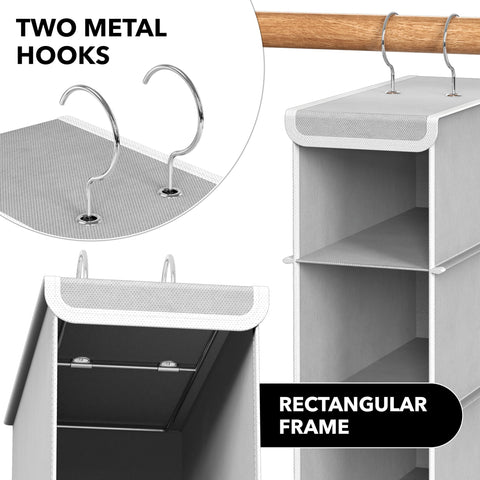 Simple Houseware 10-tier system supports up to 20 lbs total capacity.