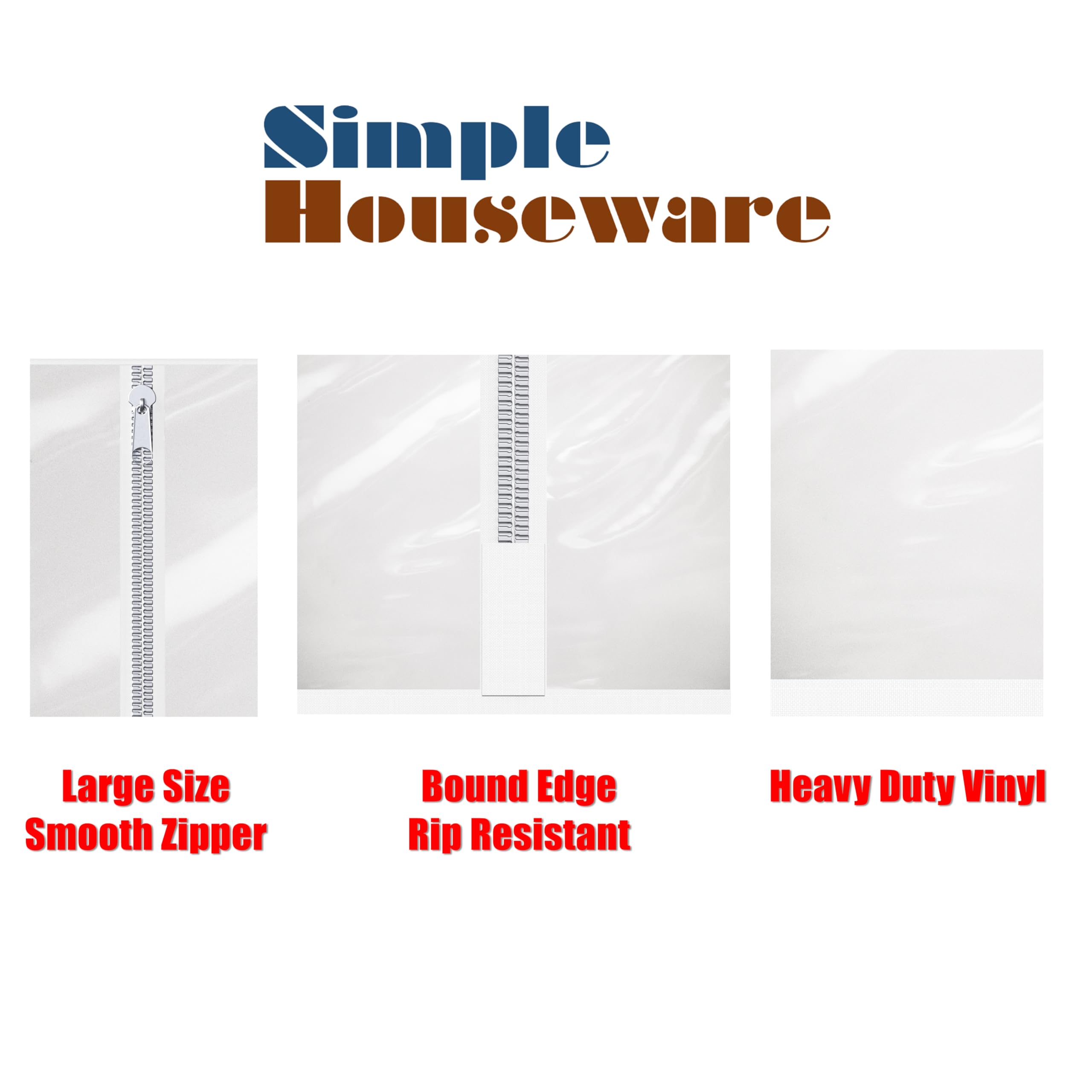 Simple Houseware 3-inch casters with locking wheels provide smooth mobility.
