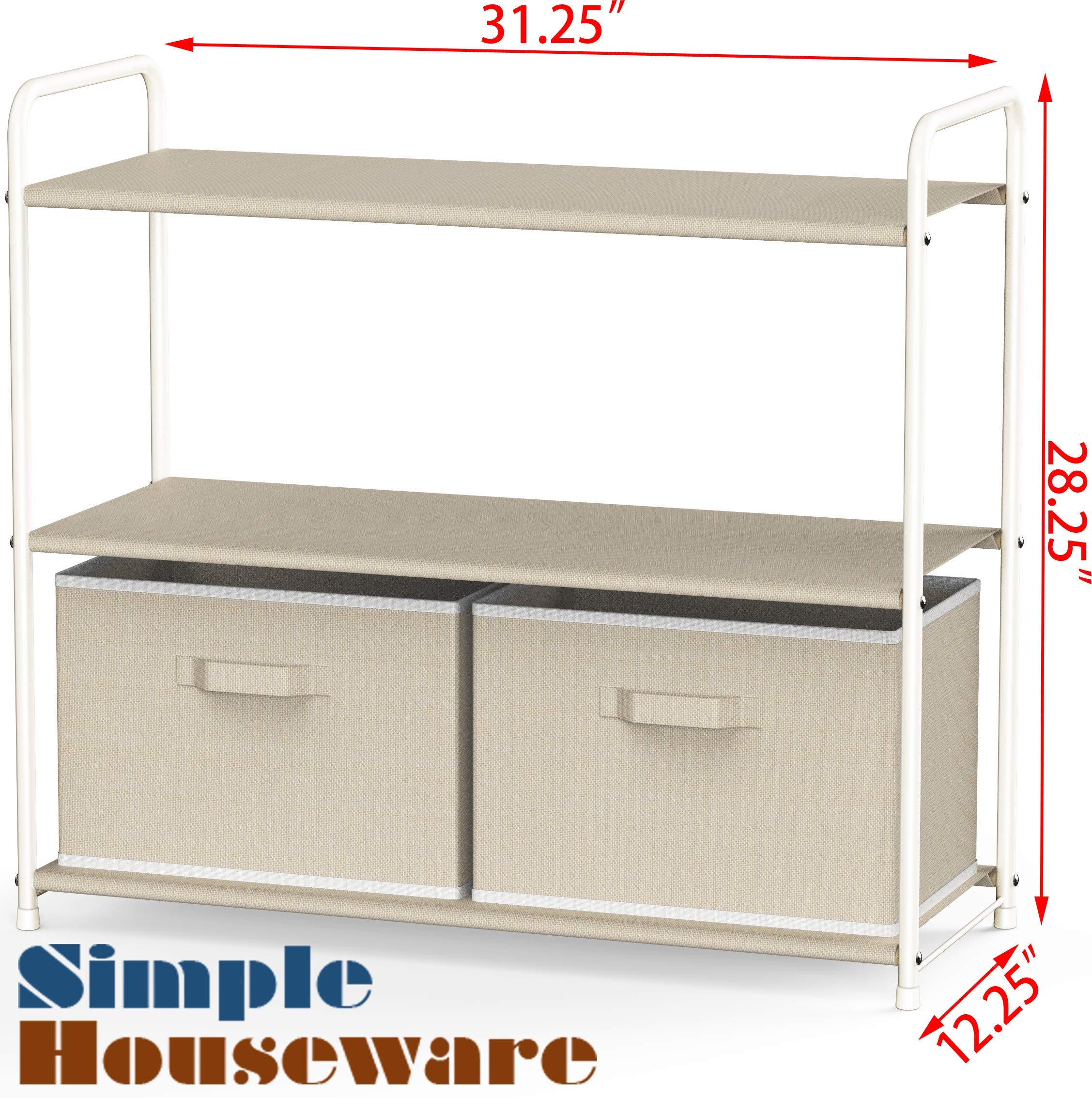 Simple Houseware 3-Tier Storage with drawers keeping toys and clothes neatly tucked away.