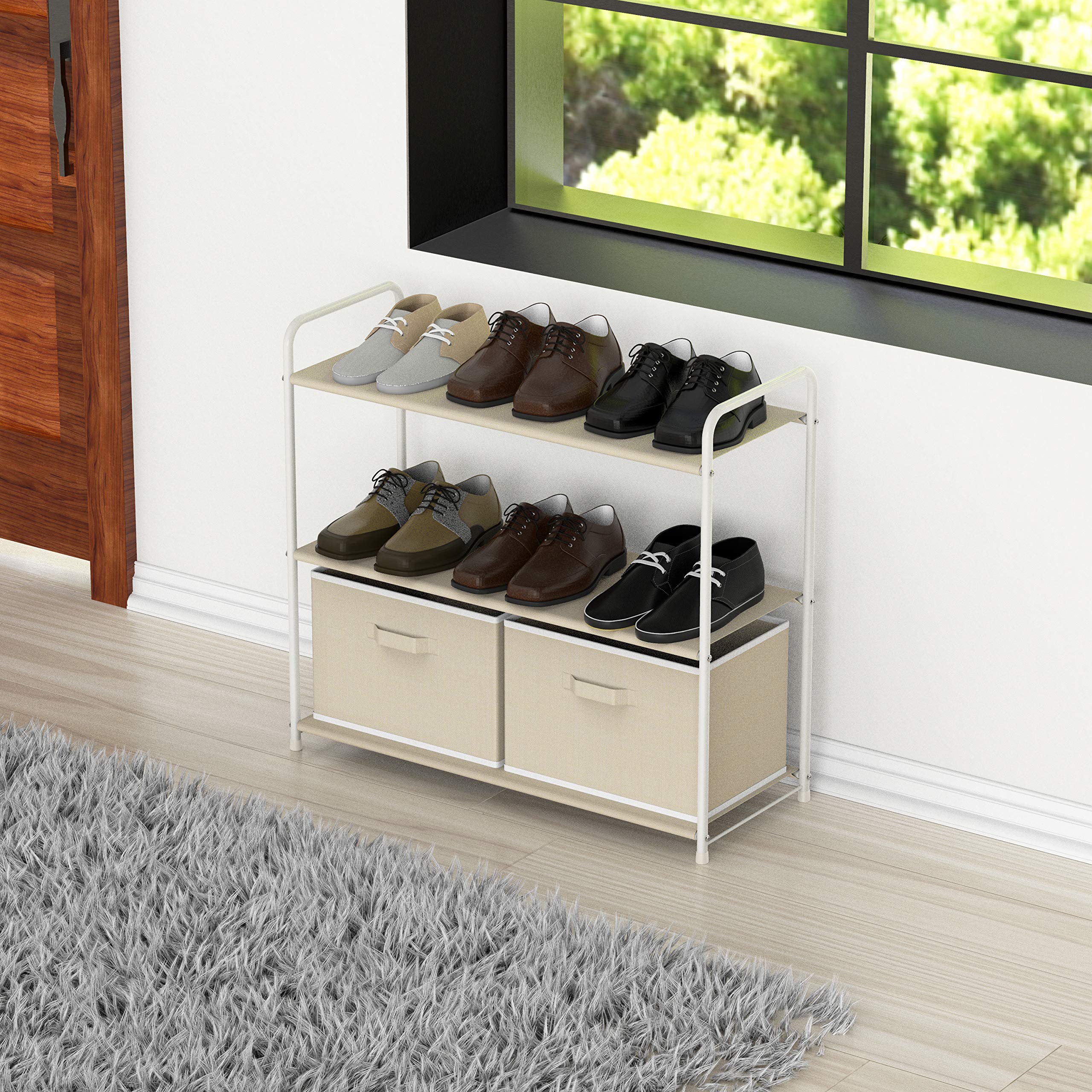 Simple Houseware metal frame delivers sturdy support for everyday closet organization.