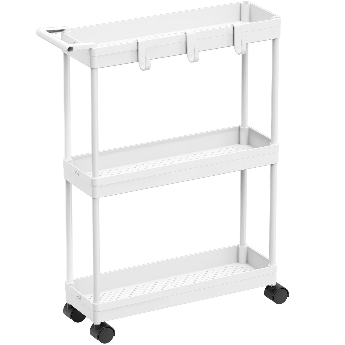 Simple Houseware 3-tier slim cart assembly for easy space saving.