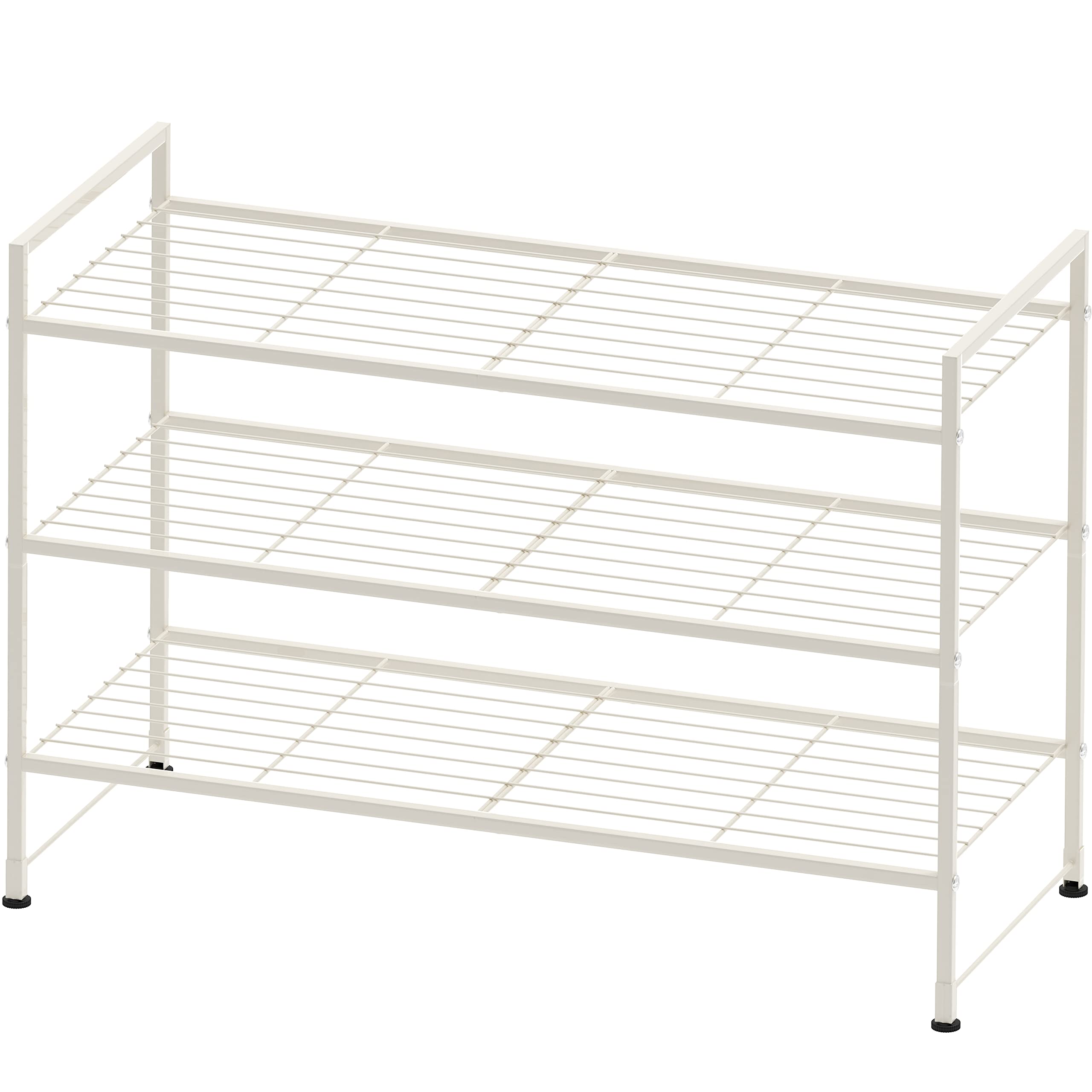 Simple Houseware 3-Tier stackable shoes rack assembly view highlighting quick setup