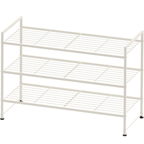 Simple Houseware 3-Tier stackable shoes rack assembly view highlighting quick setup
