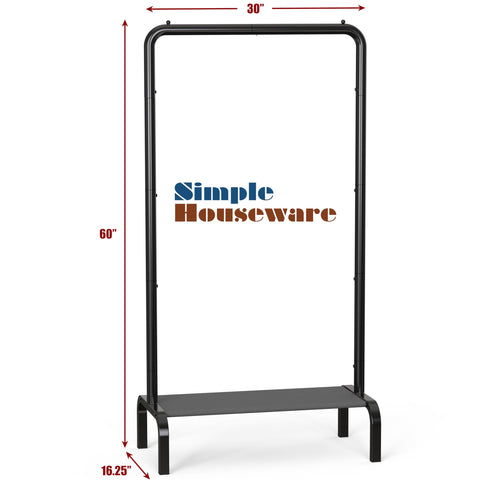 Simple Houseware 30in narrow rack side view demonstrating slim profile for entryways