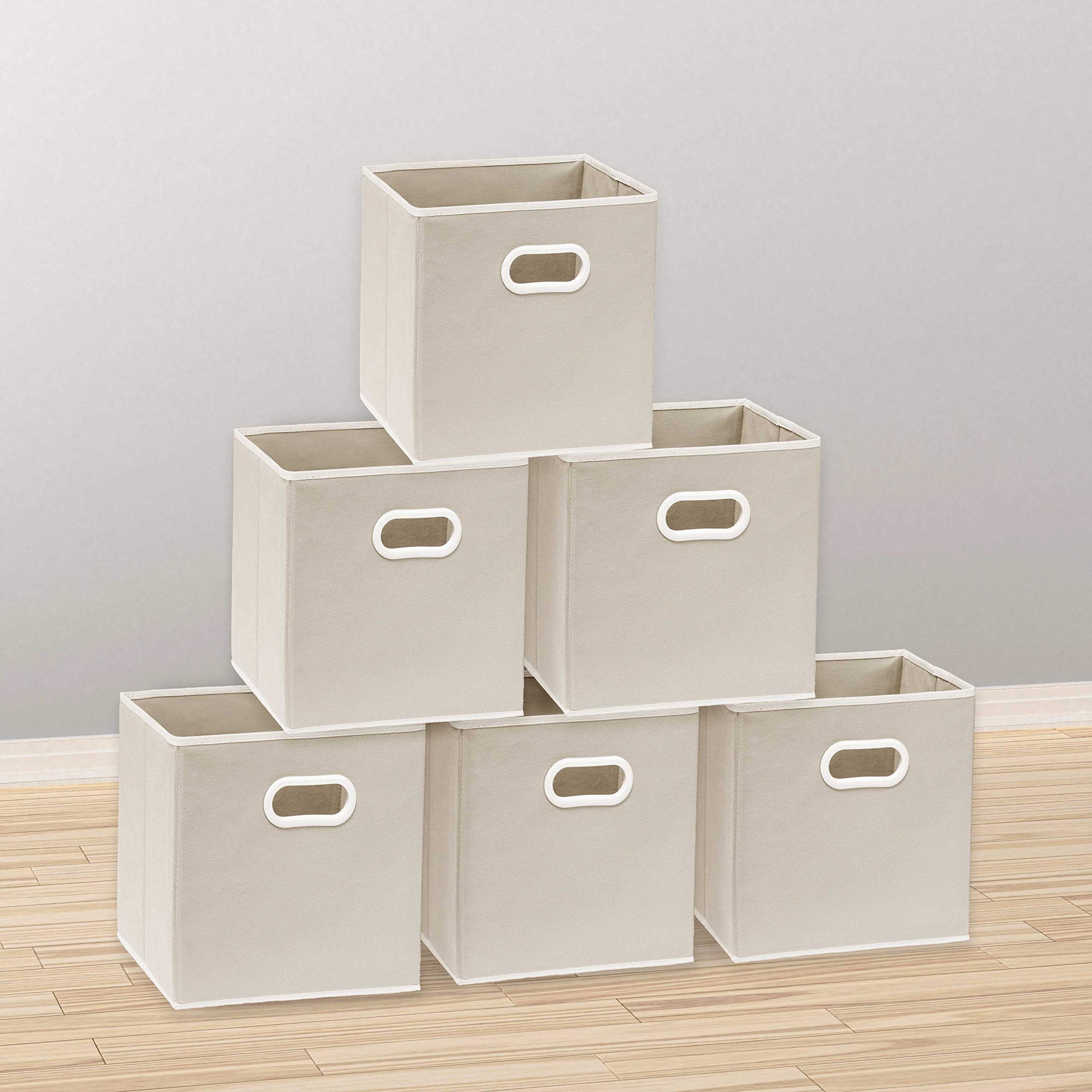 Simple Houseware 3mm-panel wrapped fabric maintains bin shape