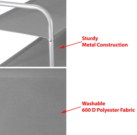 Simple Houseware 4-Tier Shoe Rack grey dimensions optimize space planning.