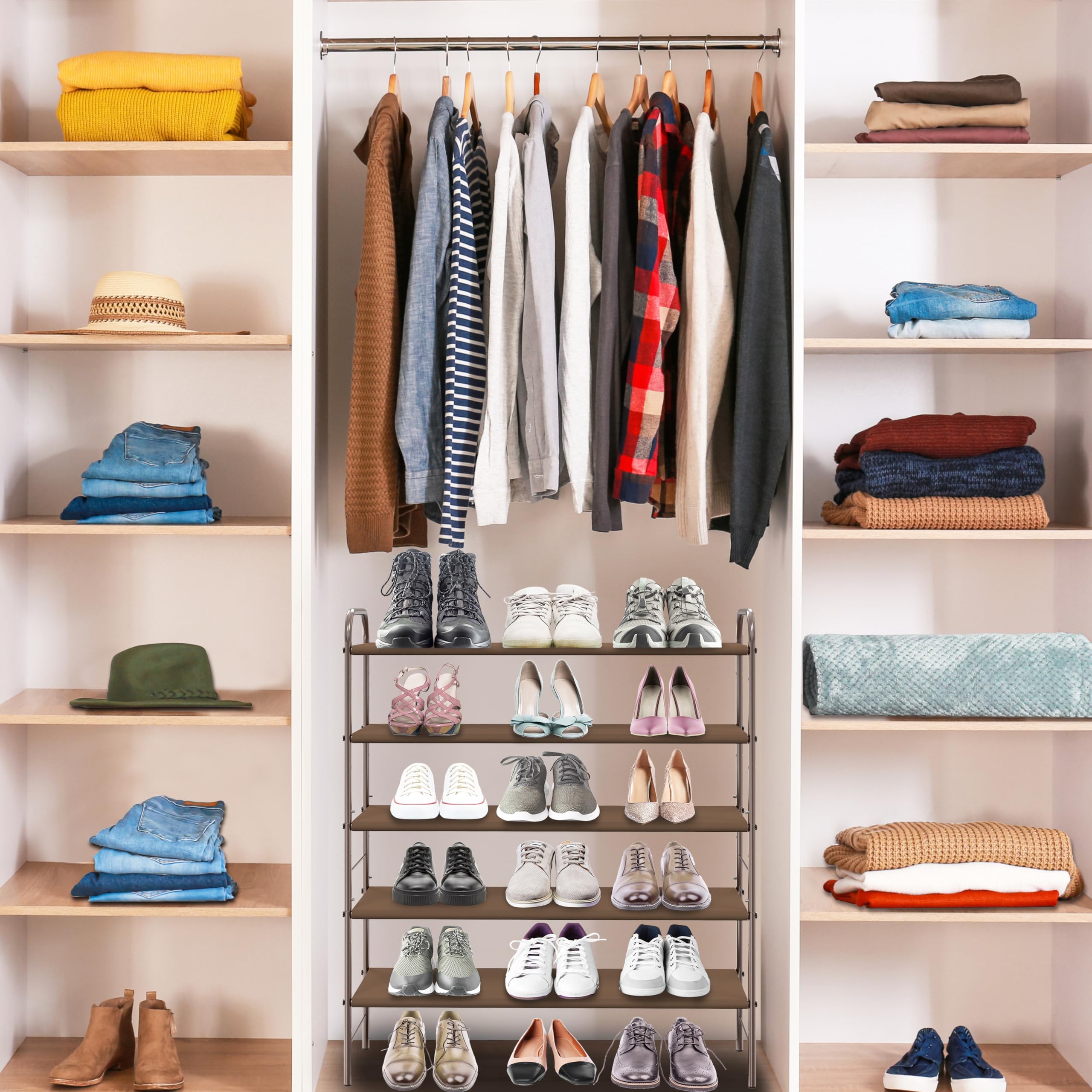 Simple Houseware adjustable-panel feature lets you tailor to different shoe sizes.