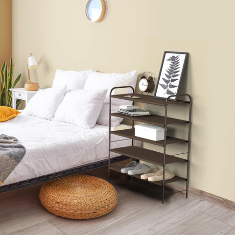 Simple Houseware bronze rack fits entryways, closets, dorms for organized living spaces.