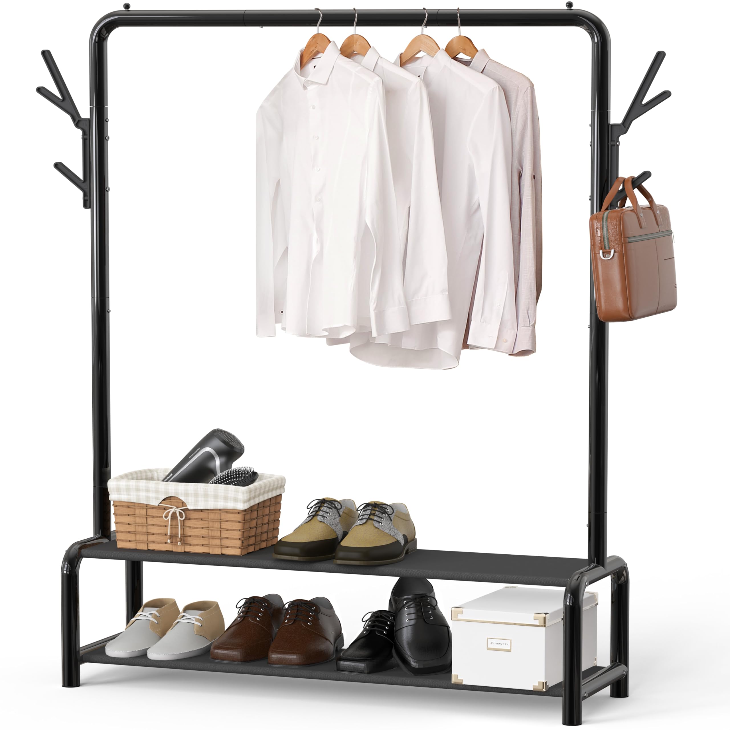 Simple Houseware 52-inch rack frame shows a sturdy steel build for dependable support.