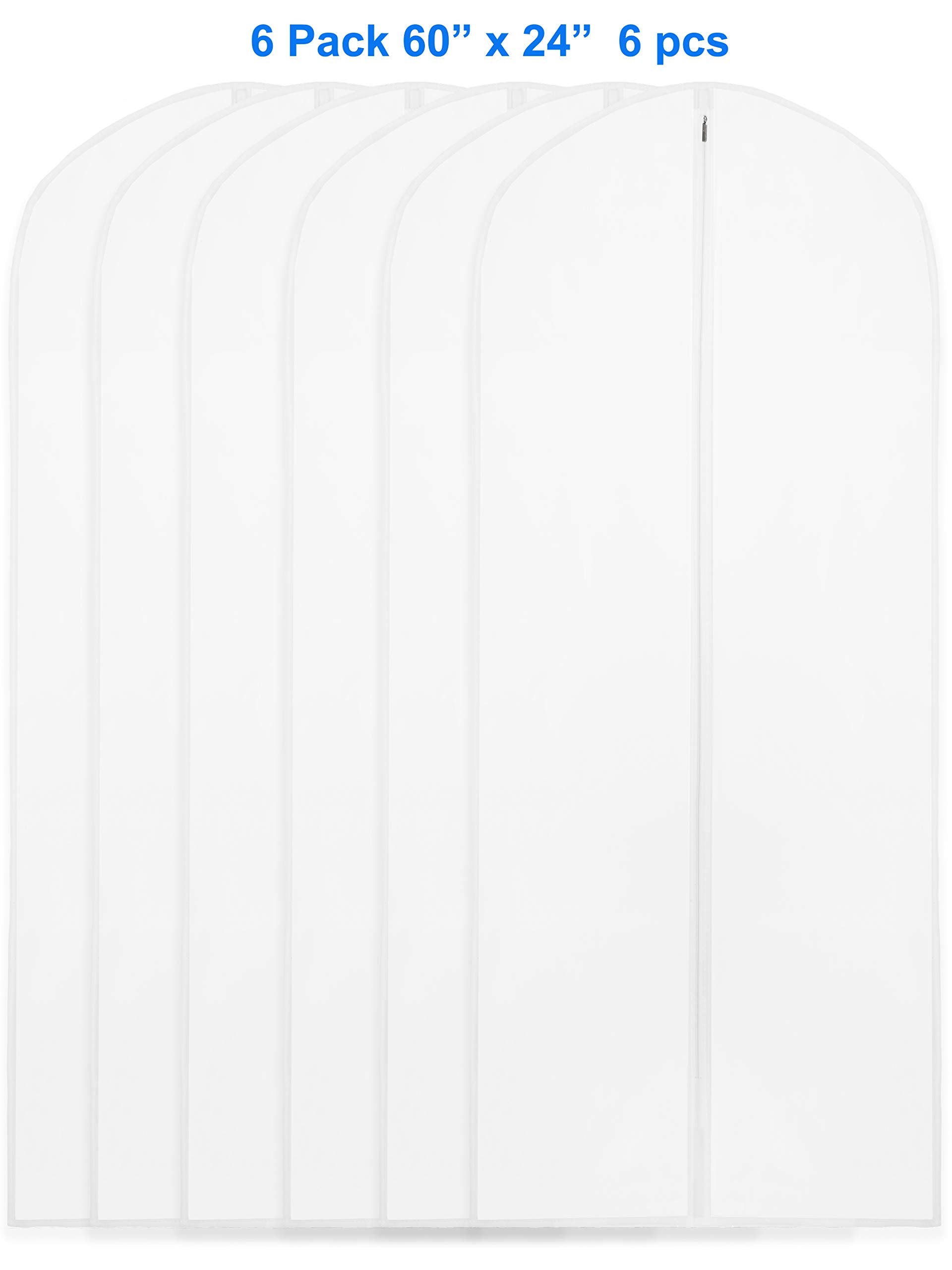 Simple Houseware 60-inch clear garment bag for coats protects long winter garments.