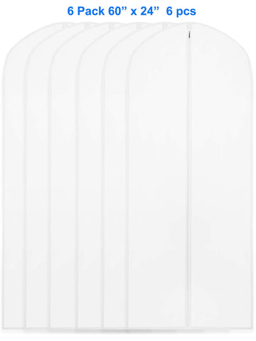 Simple Houseware 60-inch clear garment bag for coats protects long winter garments.