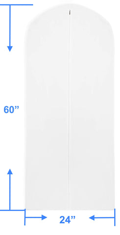 Simple Houseware 60-inch clear garment bag for dresses protects fabrics and visibility.
