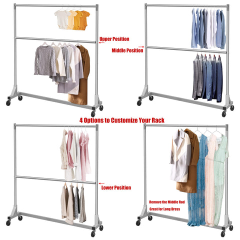 Simple Houseware 600lb capacity rack supports heavy uniforms and coats